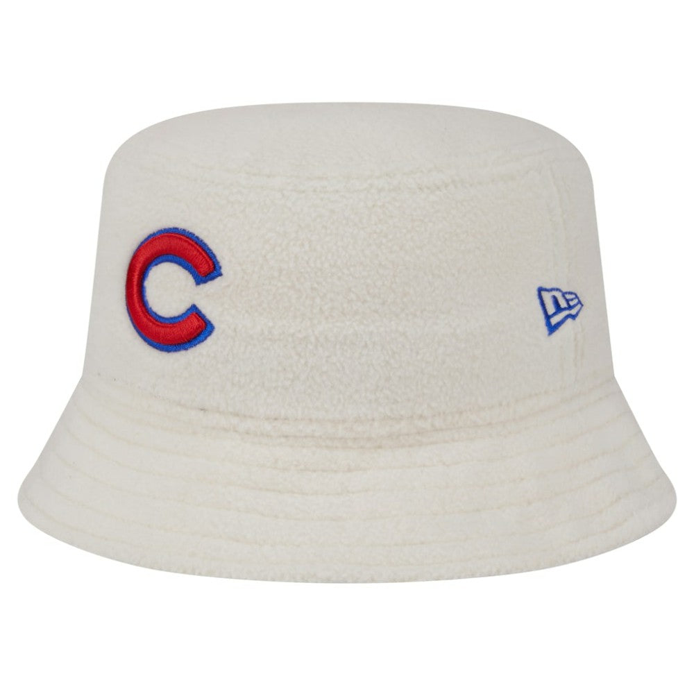 White Chicago Cubs New Era Women's Chrome Cozy Bucket Hat