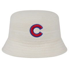 White Chicago Cubs New Era Women's Chrome Cozy Bucket Hat