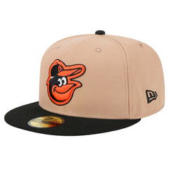 Khaki Baltimore Orioles New Era 59FIFTY Fitted Hat