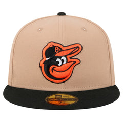 Khaki Baltimore Orioles New Era 59FIFTY Fitted Hat