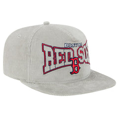 New Era Boston Red Sox Gray Corduroy Golfer Snapback Hat