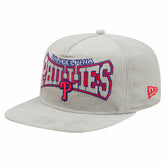 New Era Philadelphia Phillies Gray Corduroy Golfer Snapback Hat