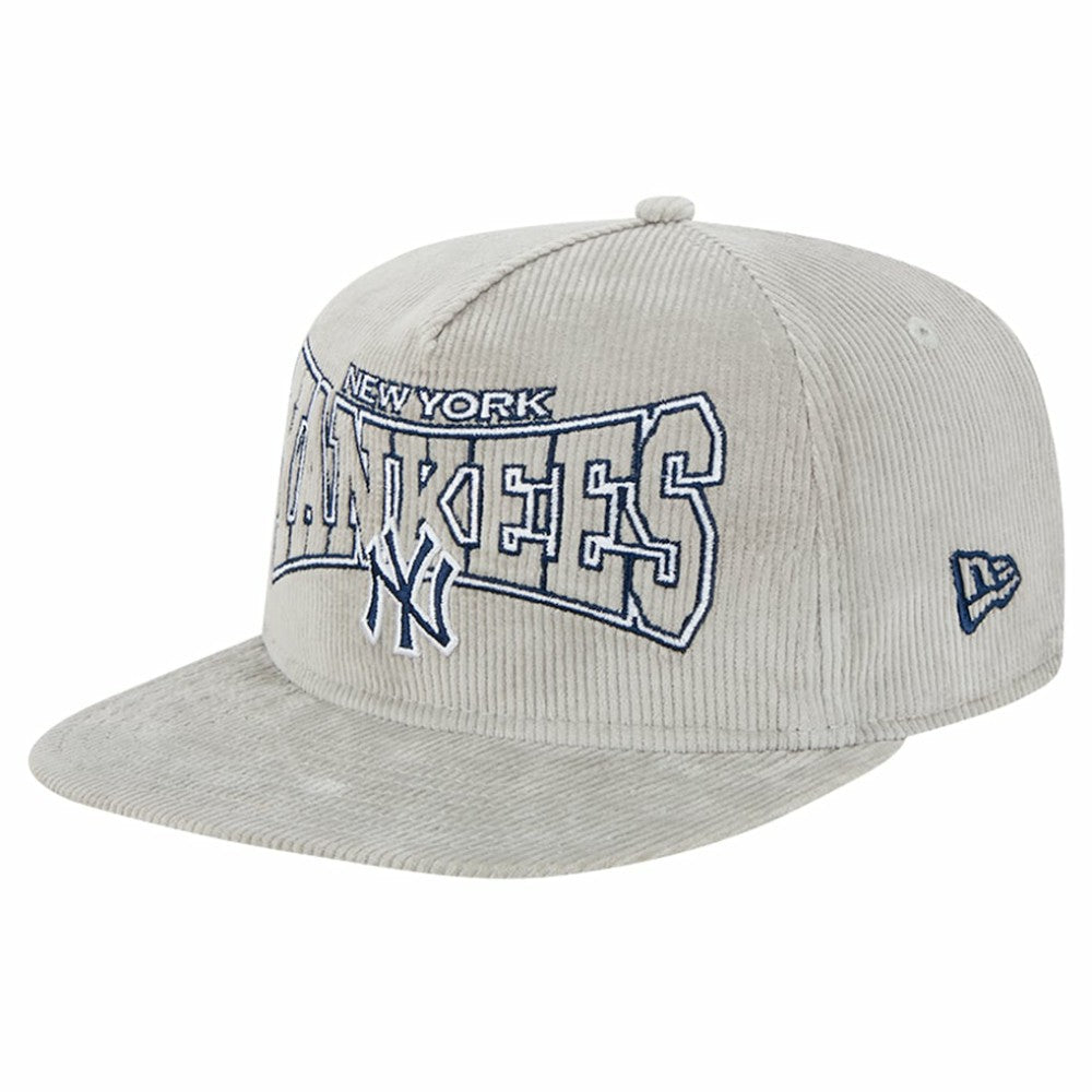 New Era New York Yankees Gray Corduroy Golfer Snapback Hat