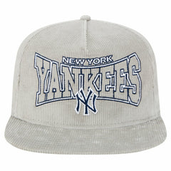 New Era New York Yankees Gray Corduroy Golfer Snapback Hat