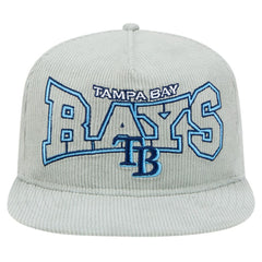 New Era Tampa Bay Rays Gray Corduroy Golfer Snapback Hat