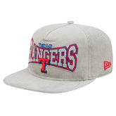 New Era Texas Rangers Gray Corduroy Golfer Snapback Hat