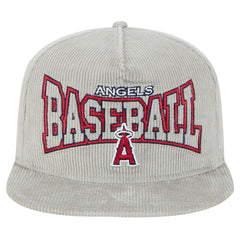 New Era Los Angeles Angels Gray Corduroy Golfer Snapback Hat