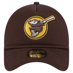 Brown San Diego Padres New Era 9FORTY A-Frame Trucker Adjustable Hat
