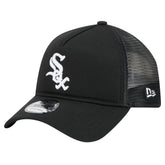 Black Chicago White Sox New Era 9FORTY A-Frame Trucker Adjustable Hat