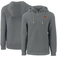 Cutter & Buck Primary Mark Roam Eco Recycled Half-Zip Pullover Hoodie - Washington Commanders Hoodies
