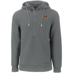 Cutter & Buck Primary Mark Roam Eco Recycled Half-Zip Pullover Hoodie - Washington Commanders Hoodies