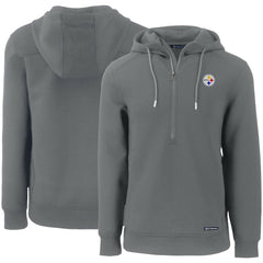 Cutter & Buck Primary Mark Roam Eco Recycled Half-Zip Pullover Hoodie - Pittsburgh Steelers Hoodies