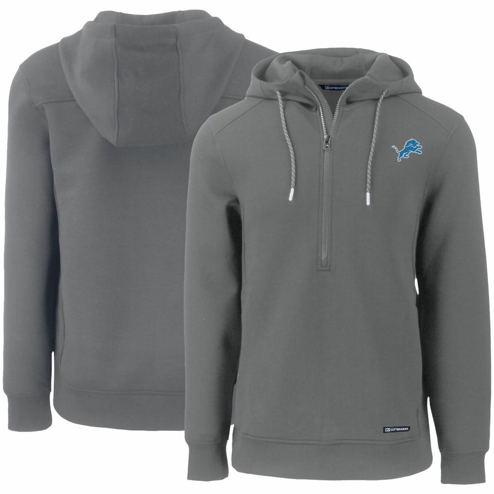 Cutter & Buck Primary Mark Roam Eco Recycled Half-Zip Pullover Hoodie - Detroit Lions Hoodies