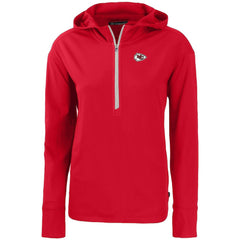 Cutter & Buck Women's Primary Mark Daybreak Eco Recycled Half-Zip Hoodie - Kansas City Chiefs Hoodies