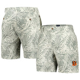 Margaritaville Sandwashed Monstera Print Amphib Shorts - Cincinnati Bengals Shorts