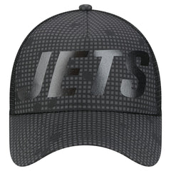 Throwback Midnight Ink Tonal Text A-Frame Trucker 9FORTY Adjustable Hat - New York Jets Hats