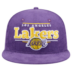 New Era Los Angeles Lakers Throwback Display Corduroy 9FIFTY Snapback Hat