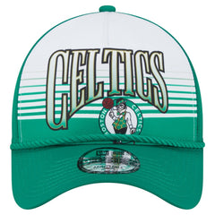 New Era Boston Celtics Kelly Green Throwback Gradient A-Frame 9FORTY Adjustable Hat