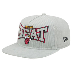 New Era Miami Heat Throwback Corduroy Golfer Snapback Hat