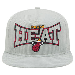 New Era Miami Heat Throwback Corduroy Golfer Snapback Hat
