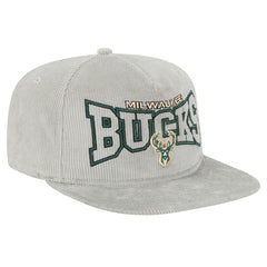 New Era Milwaukee Bucks Throwback Corduroy Golfer Snapback Hat