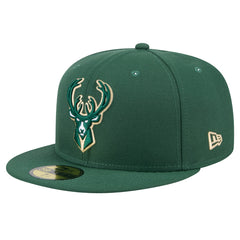 New Era Milwaukee Bucks Throwback Pennant 59FIFTY Fitted Hat