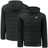 Cutter & Buck Big & Tall Evoke Hybrid Eco Softshell Recycled Full-Zip Hooded Jacket - Kansas City Chiefs Jackets