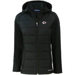 Cutter & Buck Women's Evoke PrimaLoft Hybrid Eco Softshell Recycled Full-Zip Hooded Jacket - Kansas City Chiefs Jackets