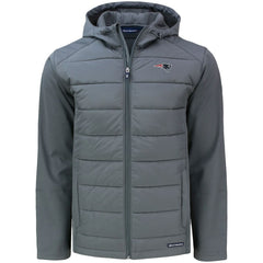 Cutter & Buck Evoke PrimaLoft Hybrid Eco Softshell Recycled Full-Zip Hooded Jacket - New England Patriots Jackets