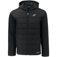 Cutter & Buck Evoke PrimaLoft Hybrid Eco Softshell Recycled Full-Zip Hooded Jacket - Philadelphia Eagles Jackets