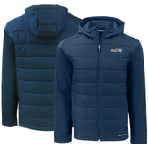 Cutter & Buck Evoke PrimaLoft Hybrid Eco Softshell Recycled Full-Zip Hooded Jacket - Seattle Seahawks Jackets