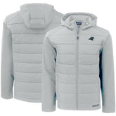 Cutter & Buck Evoke PrimaLoft Hybrid Eco Softshell Recycled Full-Zip Hooded Jacket - Carolina Panthers Jackets
