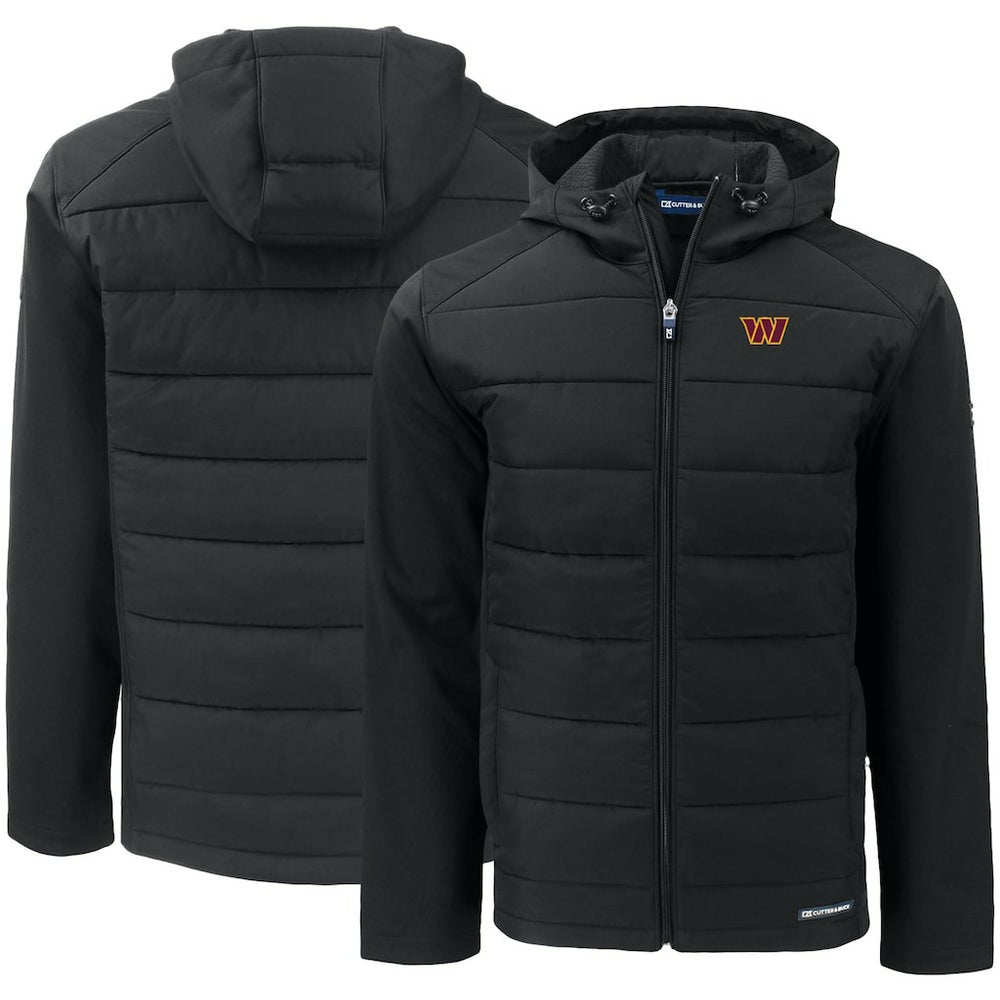 Cutter & Buck Evoke PrimaLoft Hybrid Eco Softshell Recycled Full-Zip Hooded Jacket - Washington Commanders Jackets
