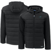 Cutter & Buck Evoke PrimaLoft Hybrid Eco Softshell Recycled Full-Zip Hooded Jacket - Carolina Panthers Jackets