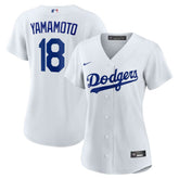 White Yoshinobu Yamamoto Los Angeles Dodgers Nike Women's Home Replica Player Jersey