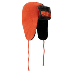 Helmet Head Trapper Knit Hat - Cleveland Browns Hats