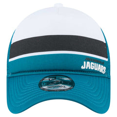 Youth Sport Night Color Block 9FORTY A-Frame Trucker Adjustable Hat - Jacksonville Jaguars Hats