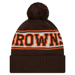 Youth Retro Cuffed Knit Hat with Pom - Cleveland Browns Hats