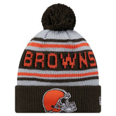 Youth Main Cuffed Knit Hat with Pom - Cleveland Browns Hats