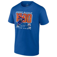 NHL Connor McDavid Edmonton Oilers 1,000 Career Points T-Shirt