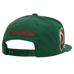 NHL New Jersey Devils Mitchell & Ness Retro Script Colorblock Snapback Hat