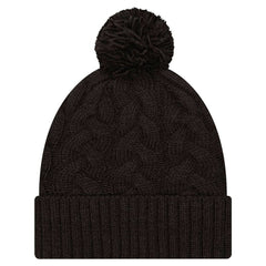 Women's Cable Cuffed Knit Hat with Pom - Cincinnati Bengals Hats