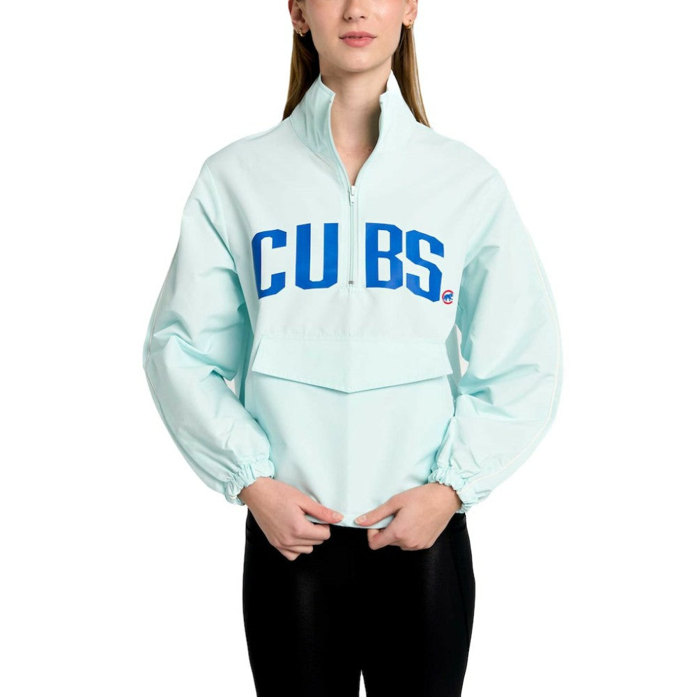 Light Blue Chicago Cubs Lusso Women's Parker Half-Zip Jacket