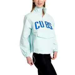Light Blue Chicago Cubs Lusso Women's Parker Half-Zip Jacket