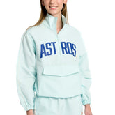Light Blue Houston Astros Lusso Women's Parker Half-Zip Jacket