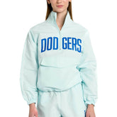 Light Blue Los Angeles Dodgers Lusso Women's Parker Half-Zip Jacket