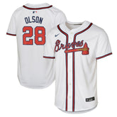White Matt Olson Atlanta Braves Nike Youth Home Limited Player Jersey