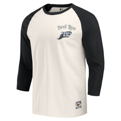Black/White Tampa Bay Rays Darius Rucker Collection by Fanatics Cooperstown Collection Raglan 3/4-Sleeve T-Shirt