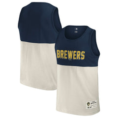 Navy Milwaukee Brewers Darius Rucker Collection by Fanatics Colorblock Tank Top