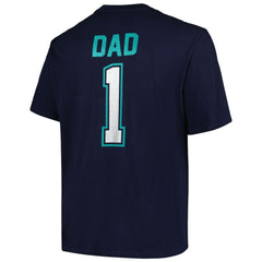 Navy Seattle Mariners Profile Big & Tall #1 Dad T-Shirt